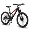 S26103 26 inch Mountain Bike for Teenagers Girls Women, Shimano 21 Speeds Gear MTB with Dual Disc Brakes and 100mm Front Suspension, White/Pink