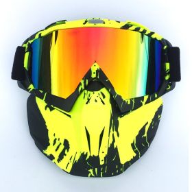 Outdoor Glasses Helmet Goggles (Option: Fluorescent Green)