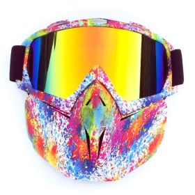 Outdoor Glasses Helmet Goggles (Option: Small Flower Frame)