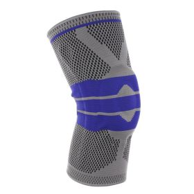 Silicone Spring Knitted Knee Pads Running Basketball Mountaineering (Option: Smoky Gray S Single)