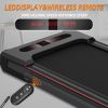 2 in 1 Under Desk Folding Treadmill, Portable Motorized Electric Walking Jogging Machine with Remote Control and LED Display for Home/Office Workout