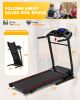 FYC Folding Treadmill for Home with Incline, 3.5HP 330lb Weight Capacity Foldable Electric Walking Treadmill, 12 Preset Programs Exercise Running Mach