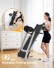 FYC Folding Treadmill for Home with Incline, 3.5HP 330lb Weight Capacity Foldable Electric Walking Treadmill, 12 Preset Programs Exercise Running Mach