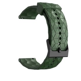 Universal Football Patterned Silicone Strap (Option: Army Green-22mm)